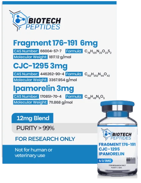 Fragment 176-191 & CJC-1295 & Ipamorelin Blend (12mg)